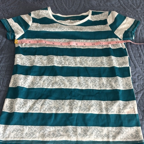 Girl’s Arizona Jean Company striped short sleeve top Size Medium NWOT - Picture 6 of 10